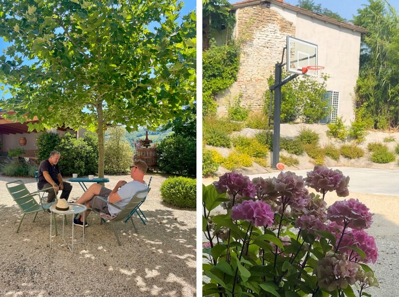 Villa Verdini Piemont schattige Plätze und Basketball